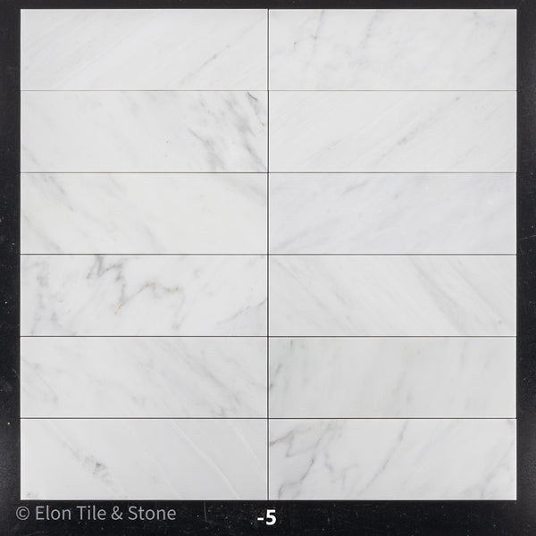 Pearl White 4" x 12" Honed - Elon Tile & Stone