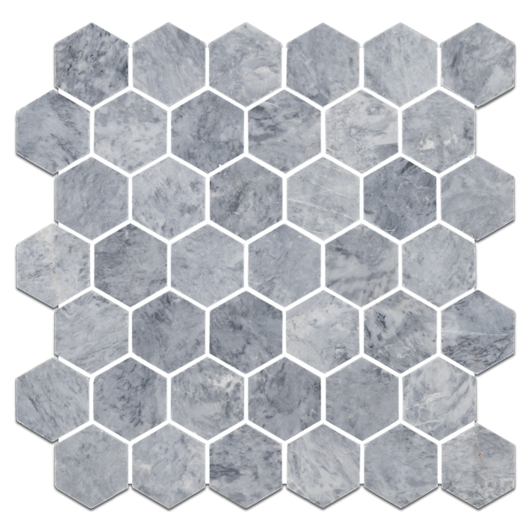 Pacific Gray 2" Hexagon Mosaic Honed - Elon Tile & Stone