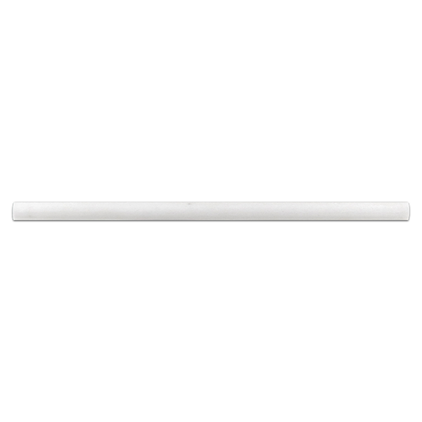 White Thassos 5/8" x 3/4" x 12" Pencil Molding Polished - Elon Tile