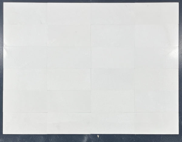White Thassos 3" x 6" Polished
