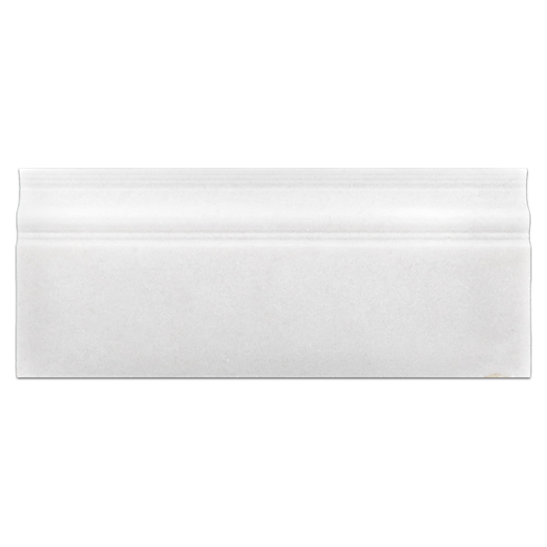 White Thassos Extra 5" x 12" x 3/4" Base Molding Polished - Elon Tile