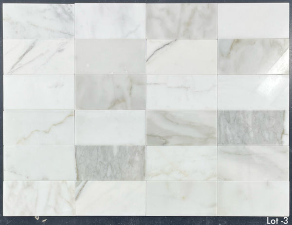 Calacatta 3" x 6" Polished - Elon Tile & Stone