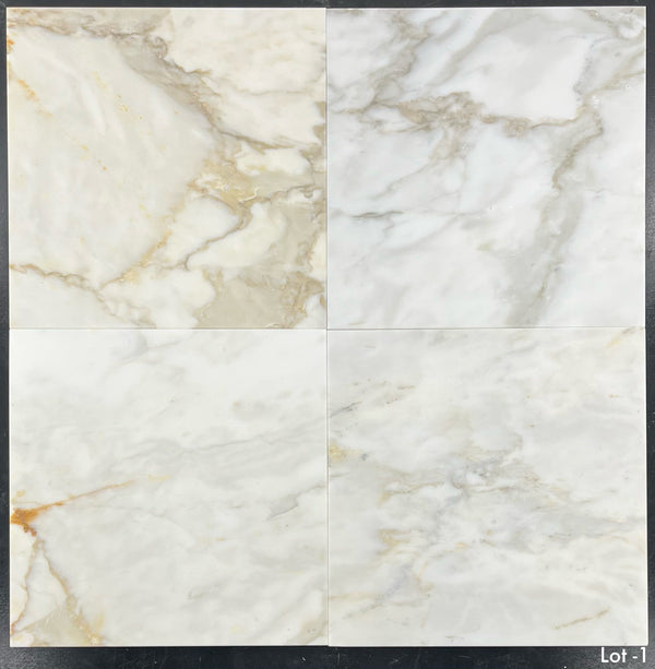 Calacatta Gold 12" x 12" Honed - Elon Tile & Stone