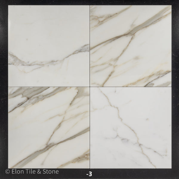 Calacatta Gold 12" x 12" Polished - Elon Tile & Stone