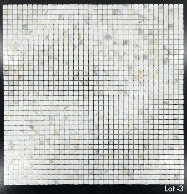 Calacatta Gold 5/8" x 5/8" Cuadrado Pulido