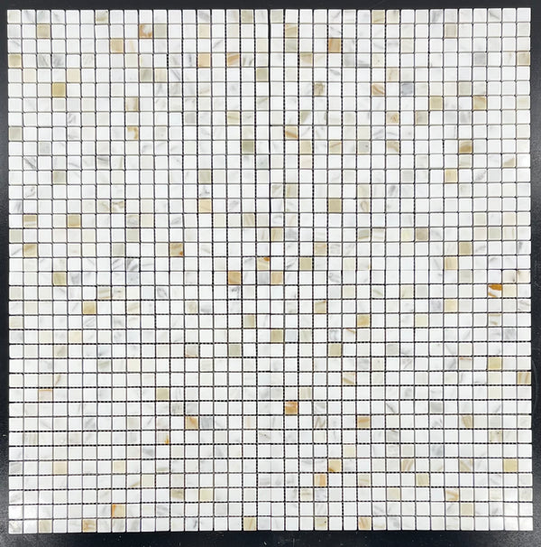 Calacatta Gold 5/8" x 5/8" Cuadrado Pulido