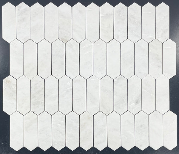 Bianco Oro 2" x 6" Picket Mosaic Honed