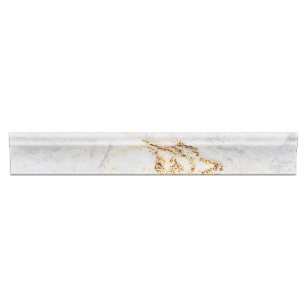 Moldura Capital Bianco Oro Pulida