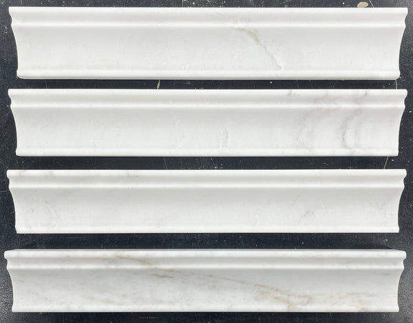 Moldura Capital Bianco Oro Pulida