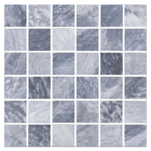 Bardiglio Nuvolato 2" x 2" Square Mosaic Honed