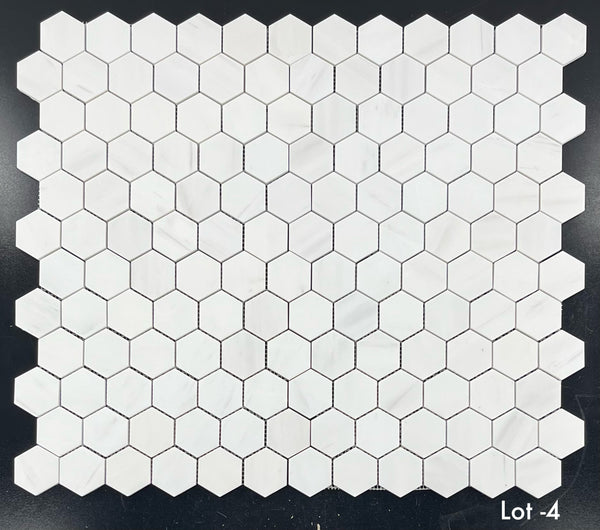 Dolomite 2" Hexagon Mosaic Honed