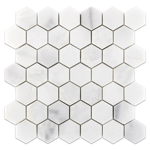 Ice White 2" Hexagon Mosaic Honed - Elon Tile