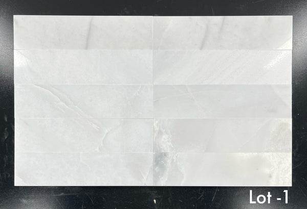 Ice White 3" x 12" Polished