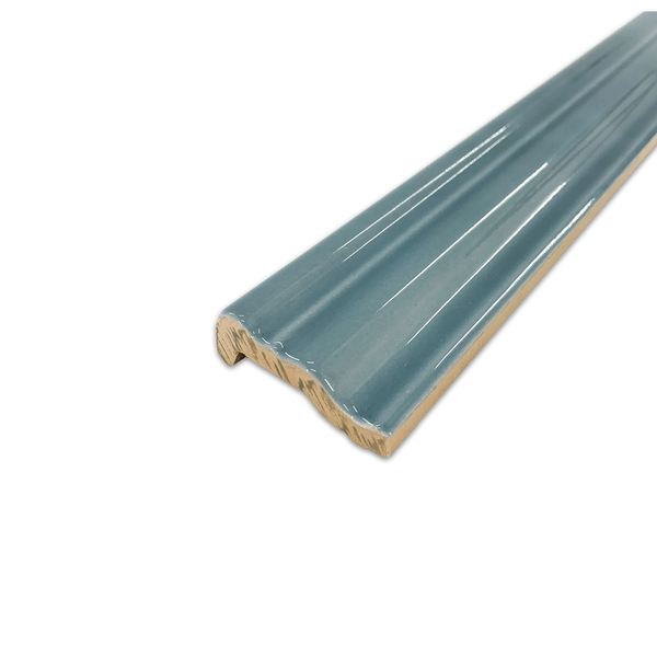 Hampton Blue 2" x 12" Chair Rail Molding Glossy - Elon Tile