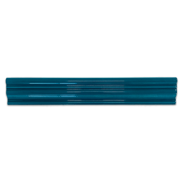 Hampton Turquoise 2" x 12" Chair Rail Molding Glossy - Elon Tile