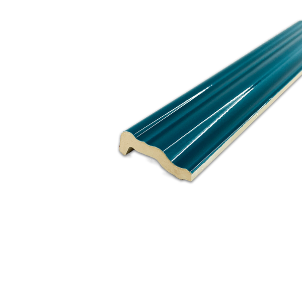 Hampton Turquoise 2" x 12" Chair Rail Molding Glossy - Elon Tile