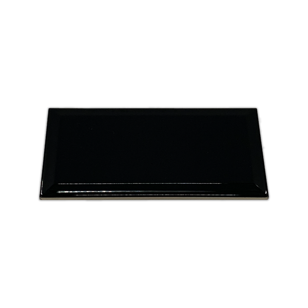 Piccadilly Black 4" x 8" Beveled Glossy Ceramic - Elon Tile