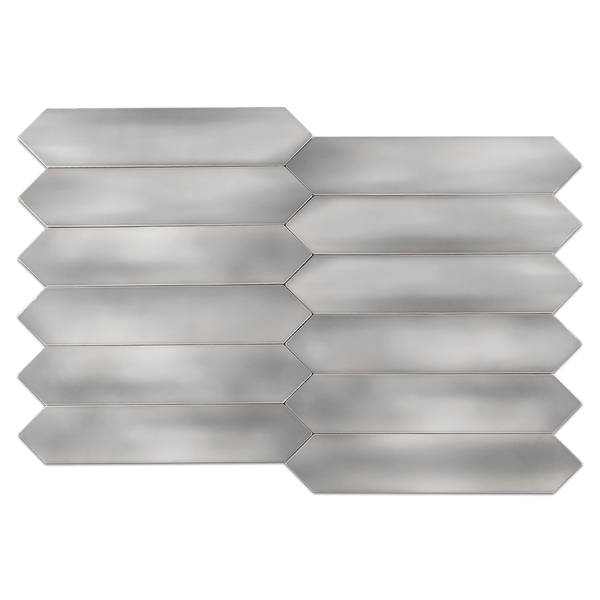 Optics Grey 2.6" x 13" Picket Glossy - Elon Tile