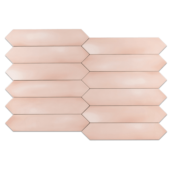 Optics Pink 2.6" x 13" Picket Glossy - Elon Tile