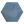 Moon Ceramic Blue Hexagon Glossy