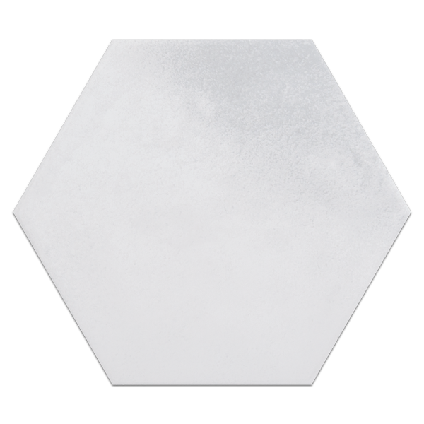 Moon Ceramic White Hexagon Glossy