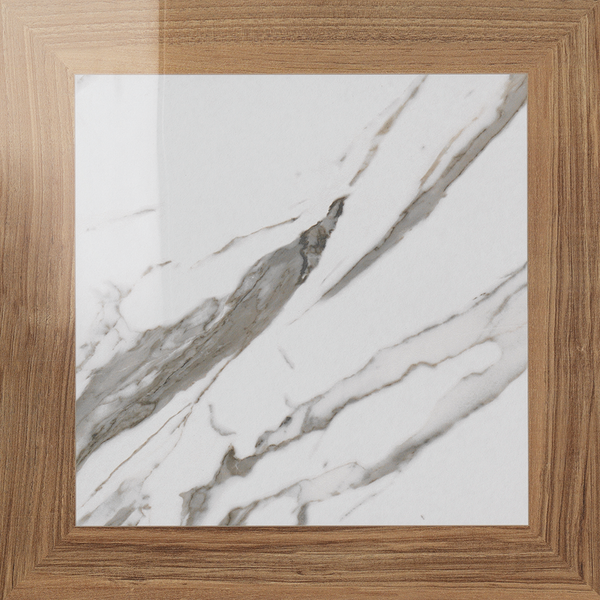 Calacatta Square Porcelain 19" x 19" Semi Polished - Elon Tile