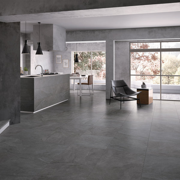 Ecostone Coal 12" x 24" Porcelain