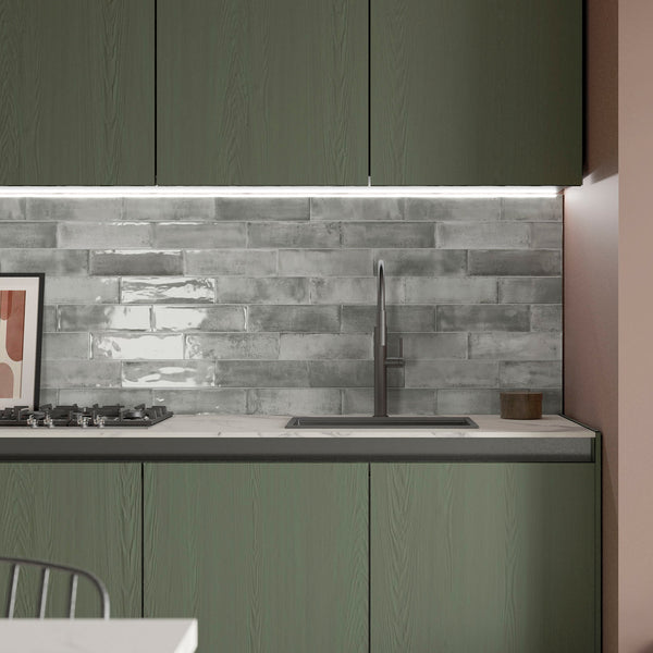 Timeless Grey 3" x 12" Glossy Porcelain