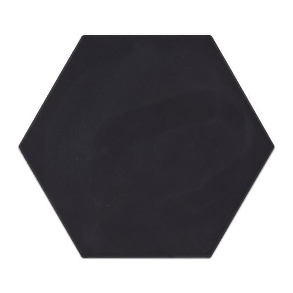 Versalles Black 8" Hexagon Porcelain - Elon Tile