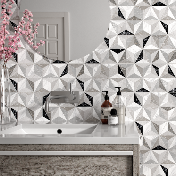 Iris Grey 8" Hexagon Porcelain - Elon Tile