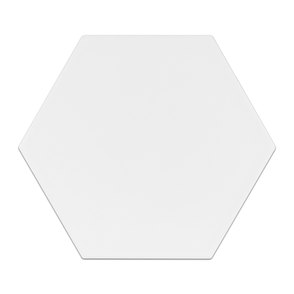 Versalles White 8" Hexagon Porcelain - Elon Tile