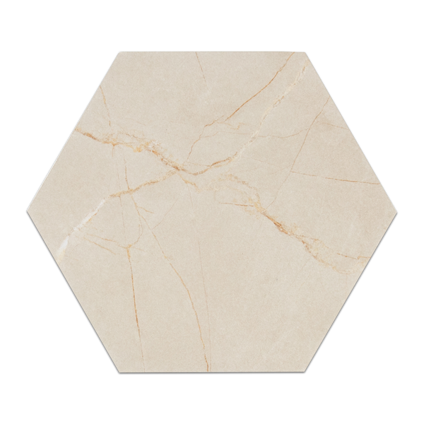 Porcelana hexagonal Neo Beige de 8"