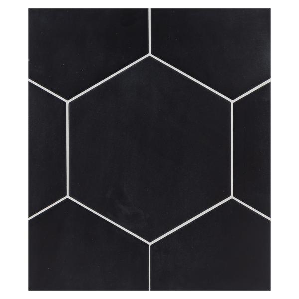 Hexagon Porcelain Board Collection - HPB102 - Versalles Black 8" Hexagon Board - Elon Tile