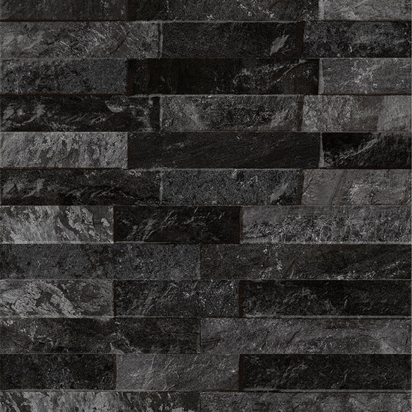 Ordino Black Ledgestone Porcelain - Elon Tile