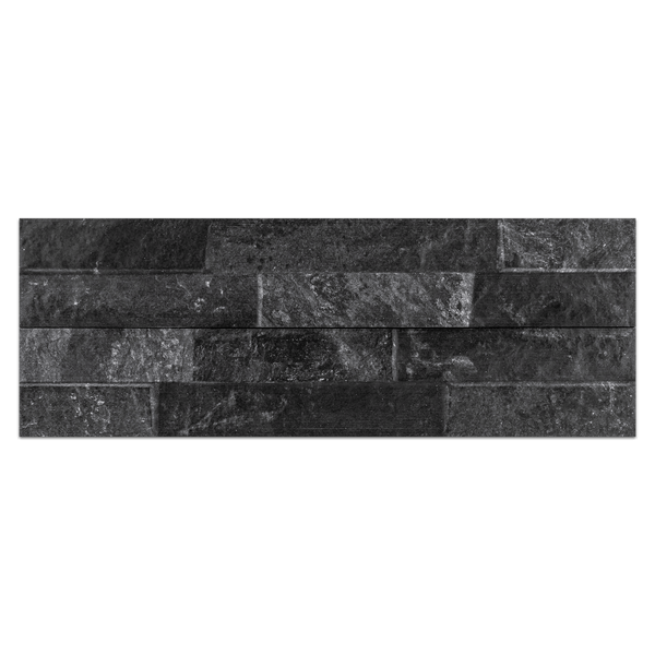Ledgestone Porcelain Board Collection - LPB106 - Ordino Black Ledgerstone Porcelain Board - Elon Tile