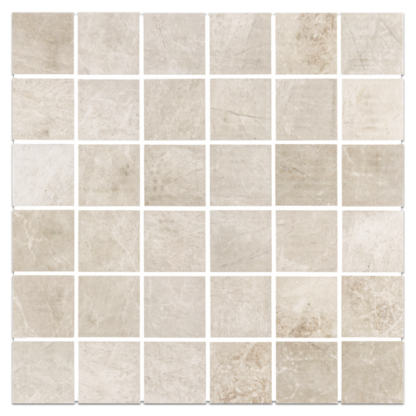 Nuance White Shell 2" x 2" Square Mosaic Honed