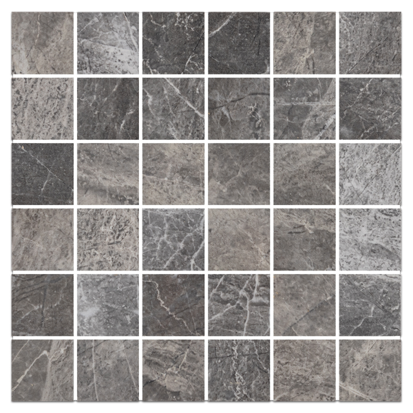 Nuance Antracita 2" x 2" Mosaico cuadrado semipulido