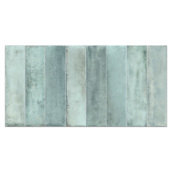 Porcelana brillante Timeless Green de 12" x 24"