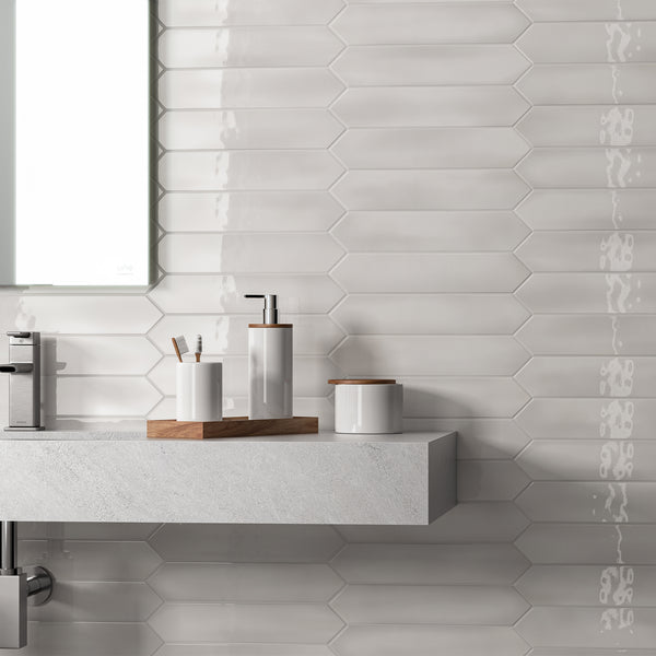 Optics White 2.6" x 13" Picket Glossy - Elon Tile