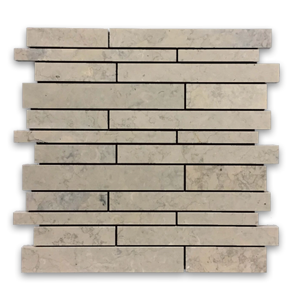 **LIMITED STOCK** Quartier Parisien European Limestone Multiwidth Mosaic Honed - Elon Tile
