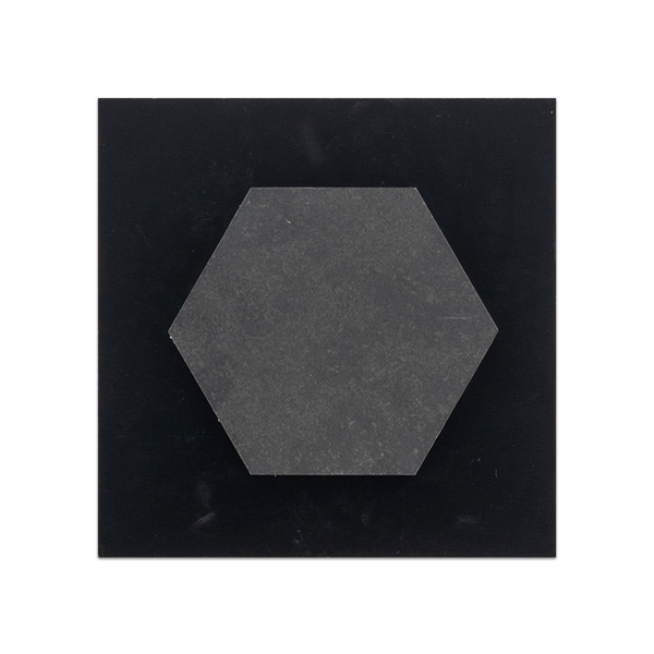S111 - Grey Basalt 5" Hexagon Mosaic Honed Swatch Card