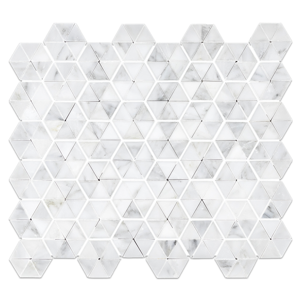 Pearl White Mini Pin Wheel Mosaic Polished