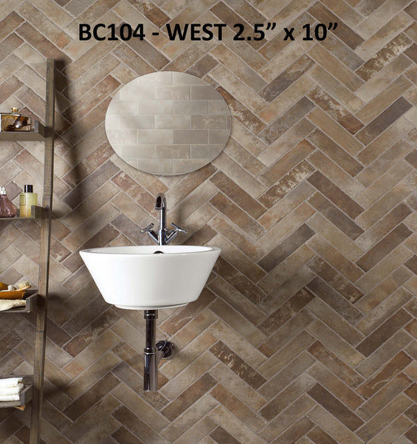 West Boston Brick 2.5" x 10" - Elon Tile