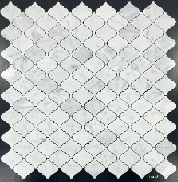 Bianco Carrara 3" Lantern Mosaic Polished