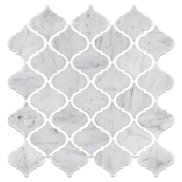 Bianco Carrara 3" Lantern Mosaic Polished