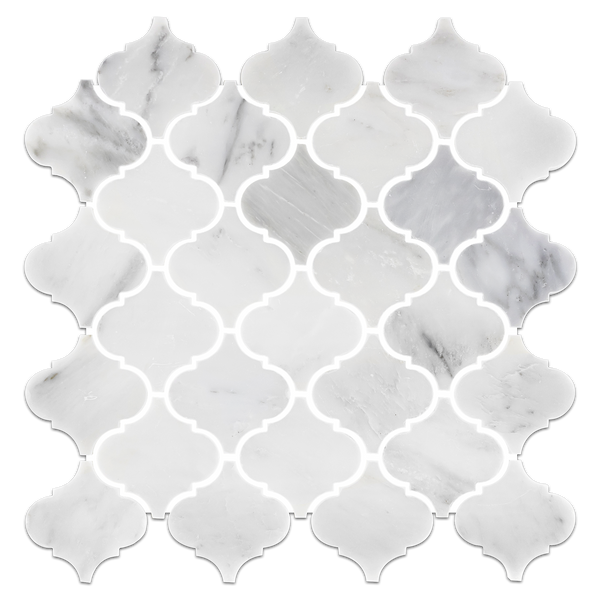 Pearl White 3" Lantern Mosaic Polished - Elon Tile & Stone