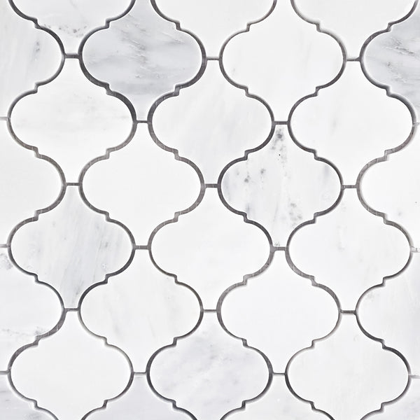Pearl White 3" Lantern Mosaic Polished - Elon Tile & Stone