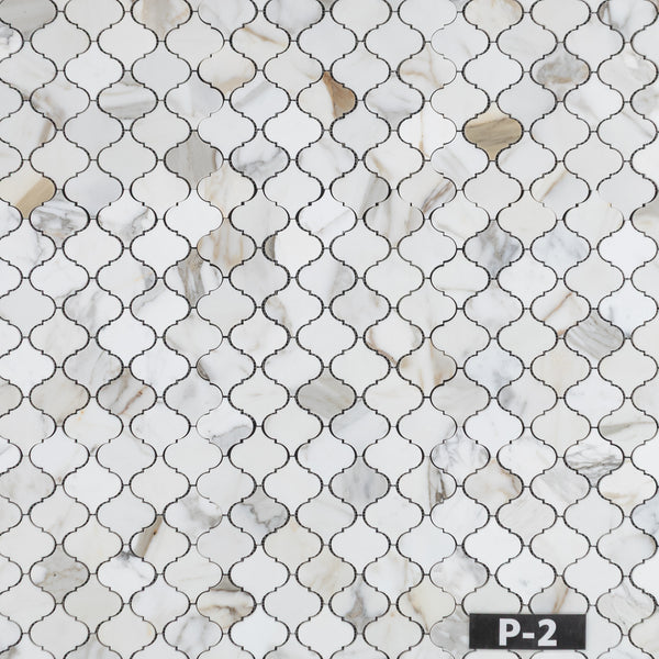 Calacatta Gold 3" Lantern Mosaic Polished