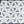 White Thassos Siena with Blue Celeste and Azul Porcelain Mosaic Polished