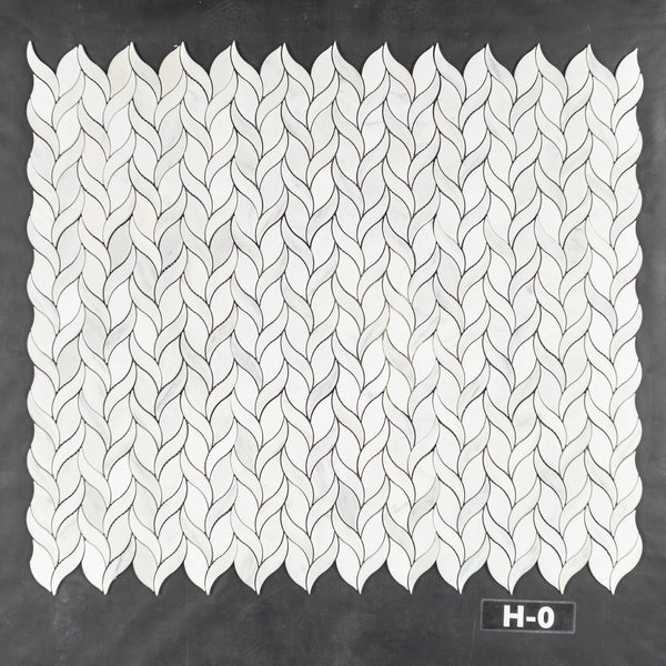 Pearl White Petal Mosaic Honed